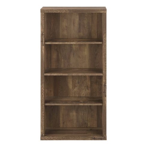 11.75" x 23.75" x 47.5" Cappuccino Particle Board Adjustable Shelves Bookshelf